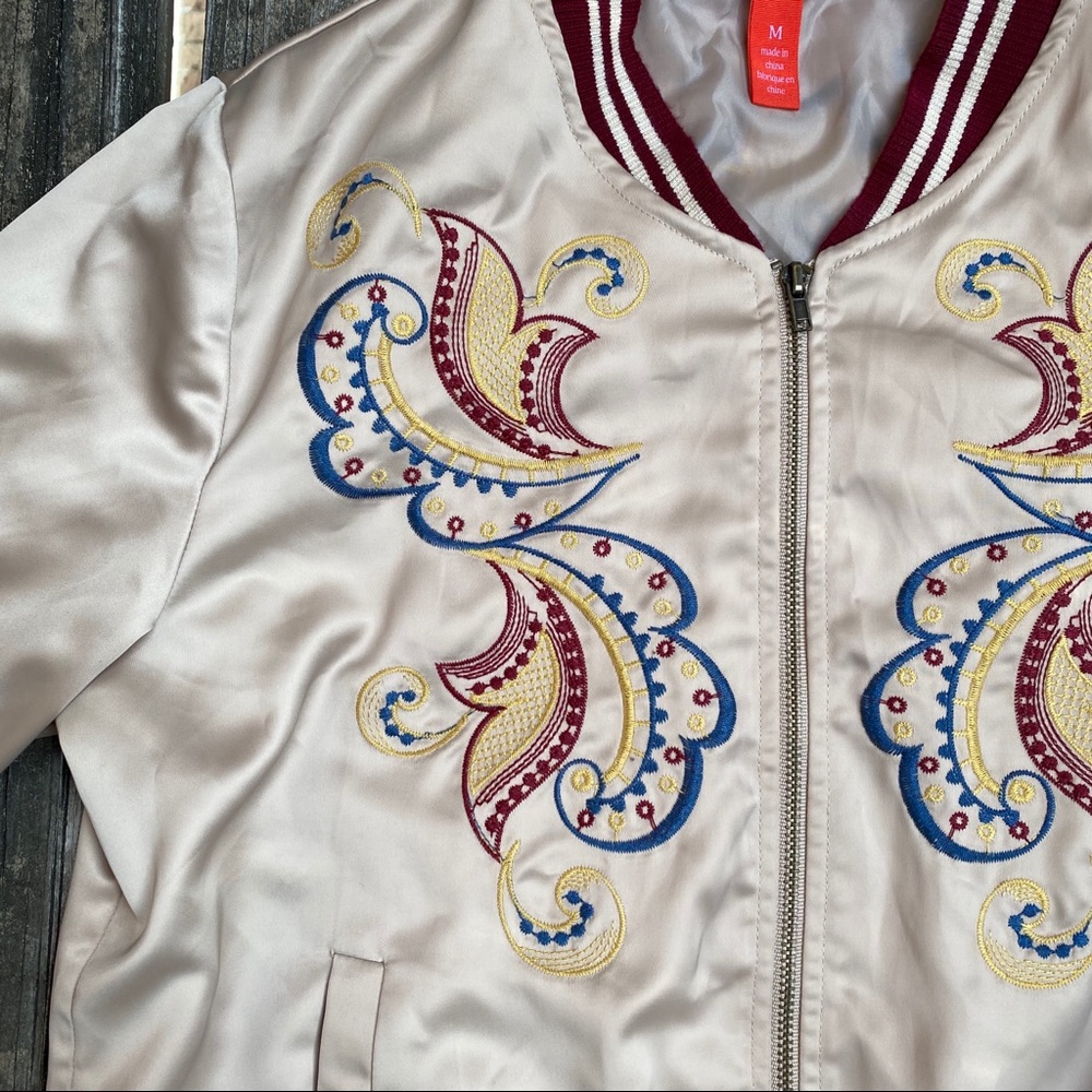 Jrs M Emroidered Bomber Jacket - Picture 4 of 9